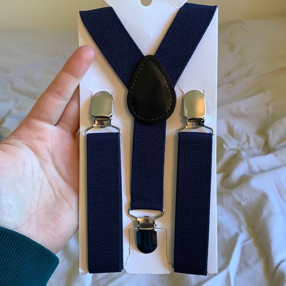 Kids Navy suspenders